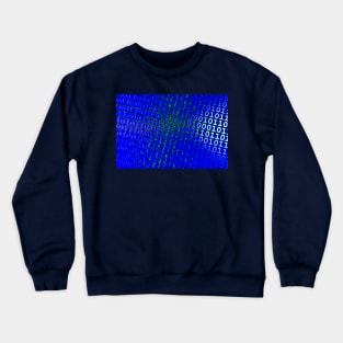 Binary Numbers, Computer Talk, Blue Crewneck Sweatshirt